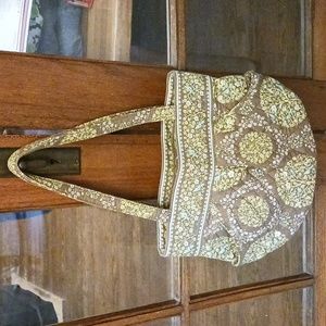 Vera Bradley brown and green purse